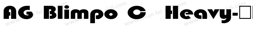 AG Blimpo C  Heavy字体转换